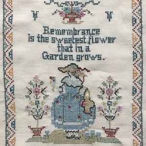 Vintage Embroidered Sampler