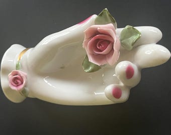 Vintage Lefton China Hand With Roses - Etsy