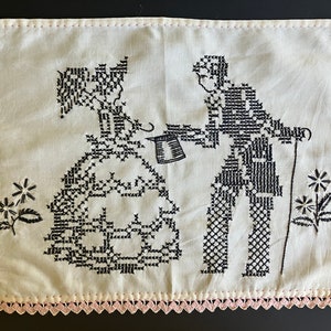 Vintage Lady And Gentelman Antimacassar