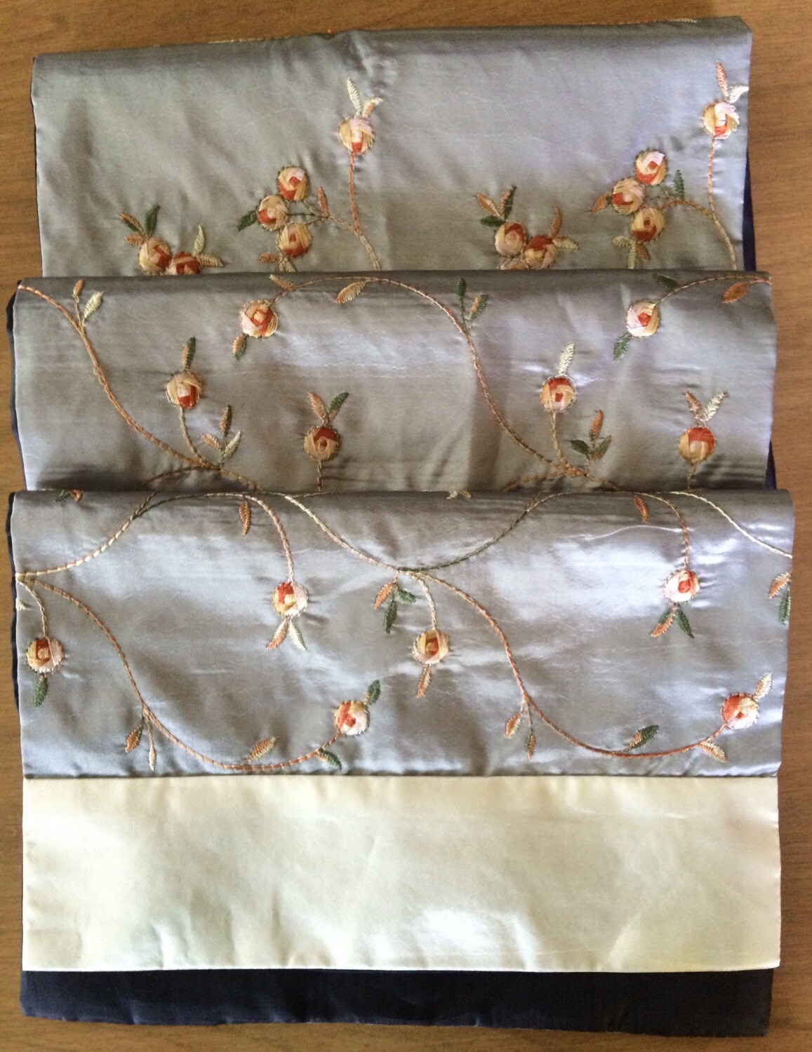 Three Vintage Embroidered Panels - Etsy