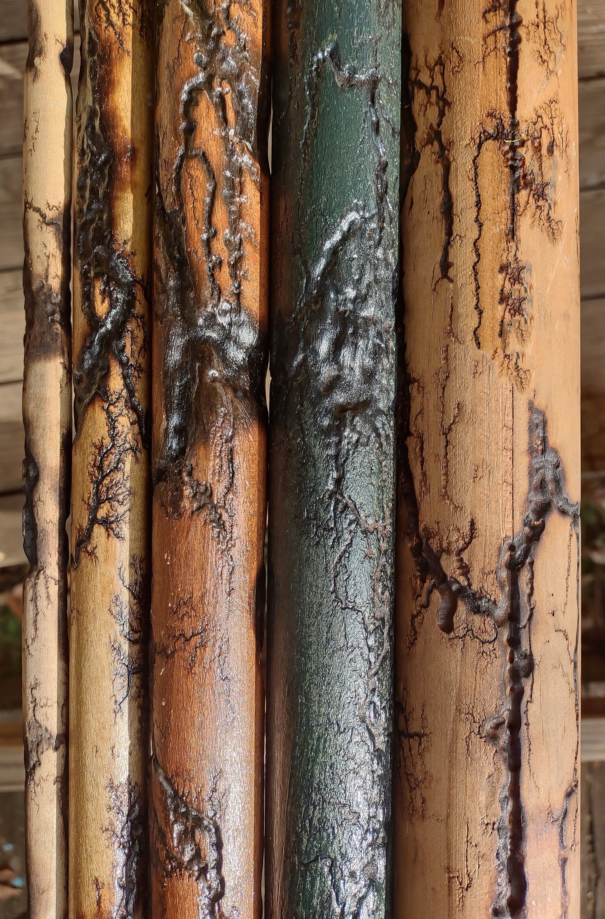 A Man using a Lichtenberg machine.A high voltage piece of