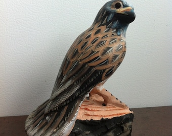 Wanderfalke Turmfalke Greifvogel Falke Figur Statue Skulptur Vogel Garten Jagd