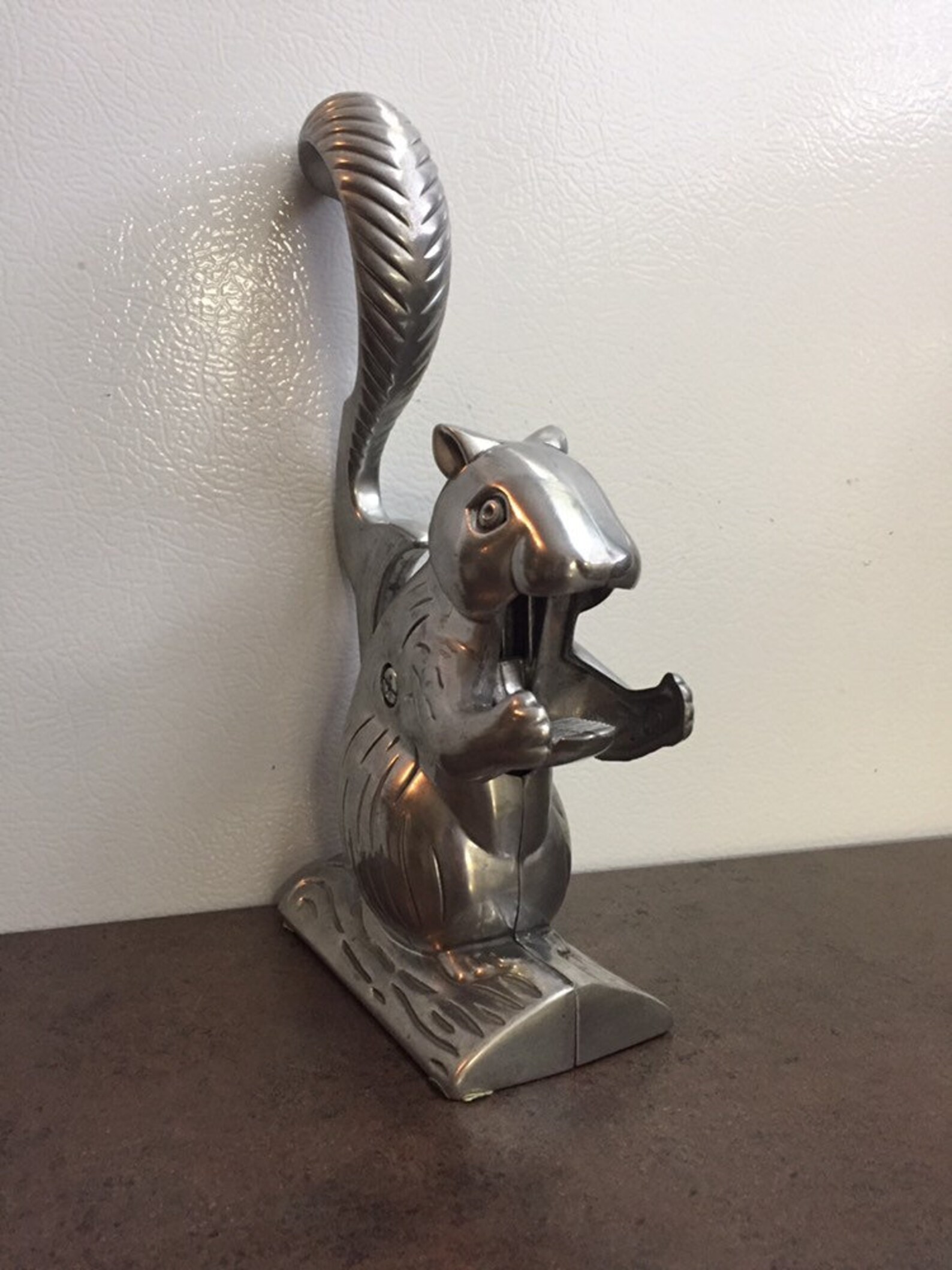 Vintage Squirrel Nut Cracker Cast Aluminum Squirrel Walnut Etsy