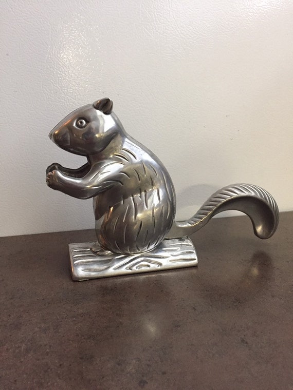 Vintage Squirrel Nut Cracker Cast Aluminum Squirrel Walnut Etsy