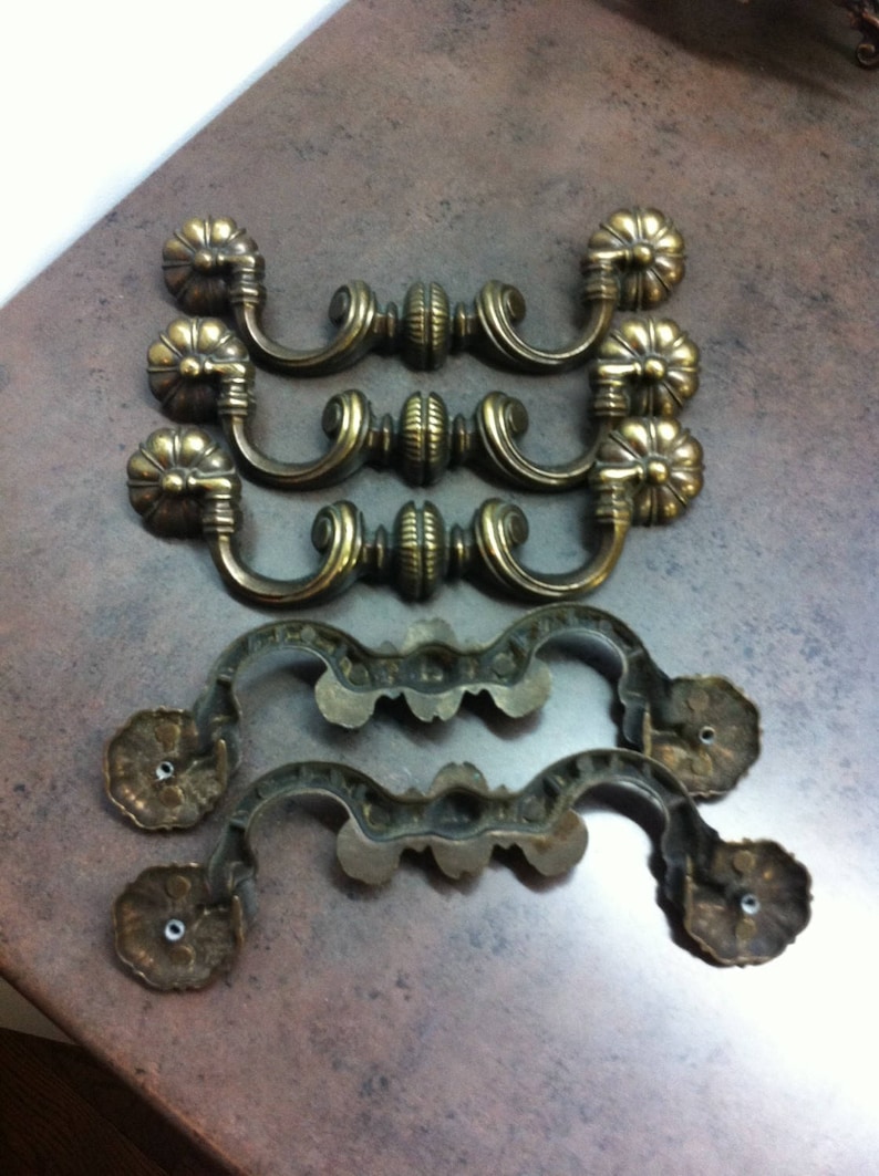Furniture Hardware Reno Gift Drawer Handles Vintage Brass Handles 5 Large Door Pulls