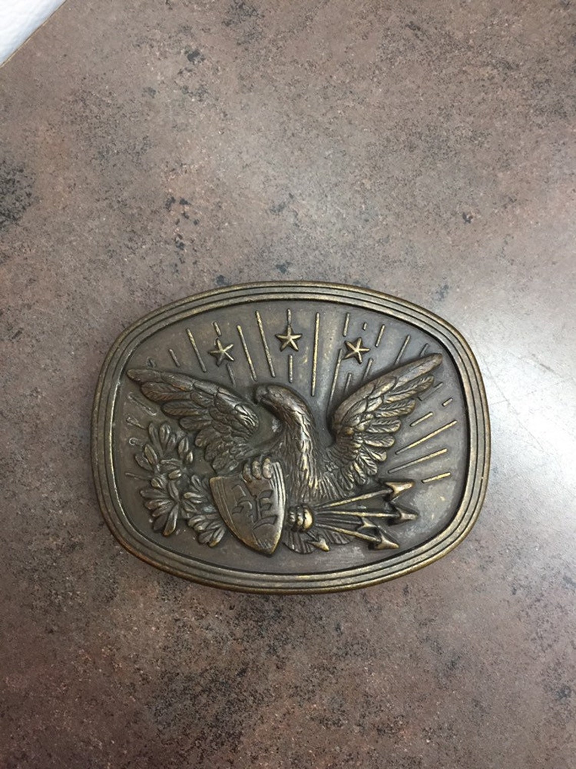 Vintage Belt Buckle American Bald Eagle Brass Eagle with Etsy