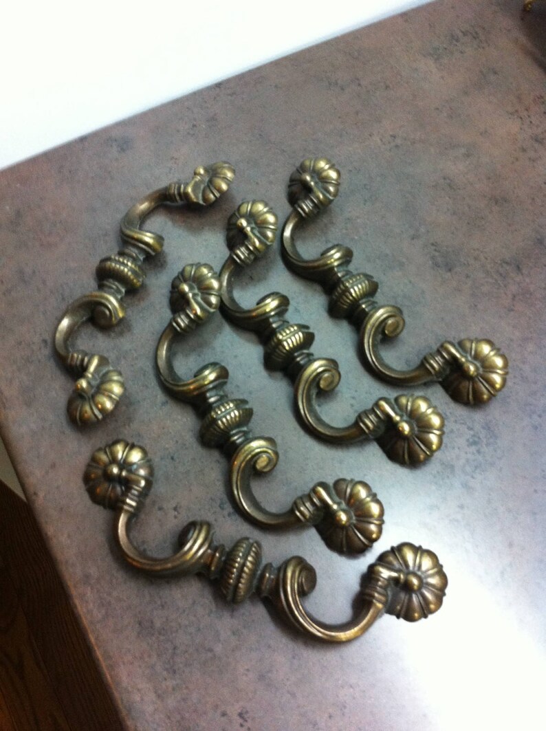Furniture Hardware Reno Gift Drawer Handles Vintage Brass Handles 5 Large Door Pulls