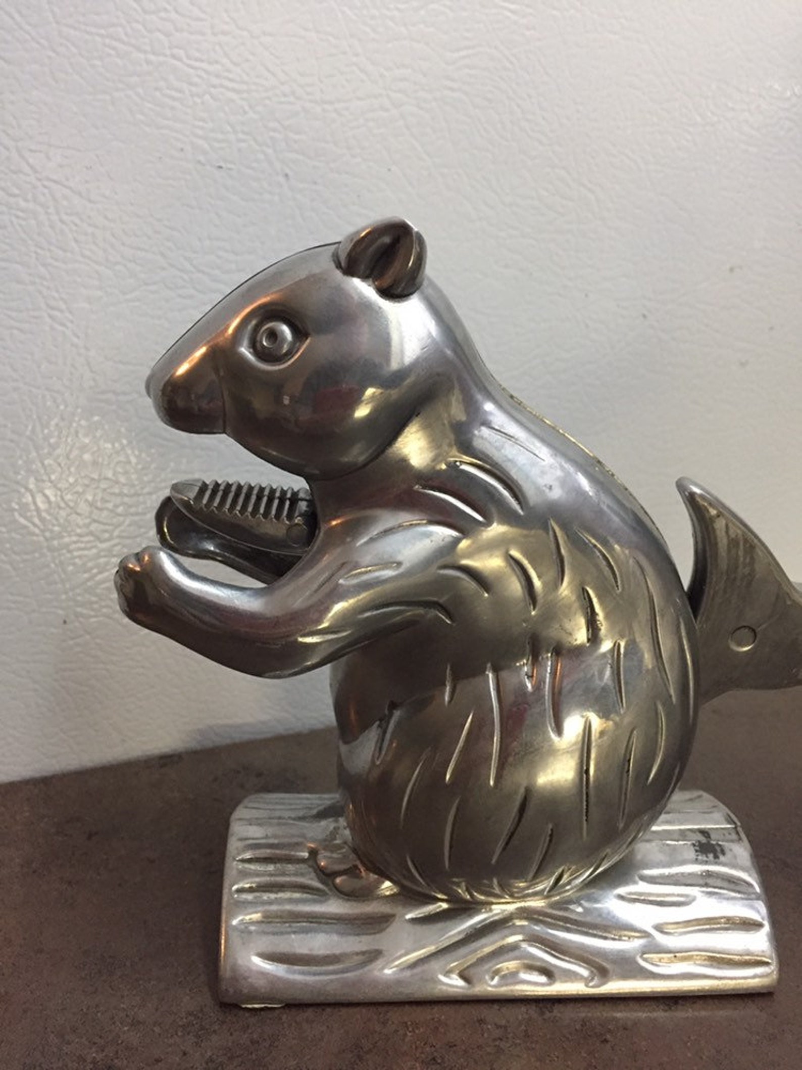 Vintage Squirrel Nut Cracker Cast Aluminum Squirrel Walnut Etsy