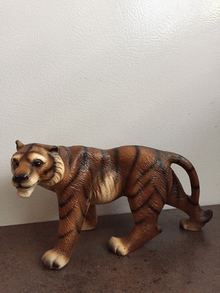 Vintage Tiger Figurine Ceramic Big Cat Jungle Cat Gift Etsy