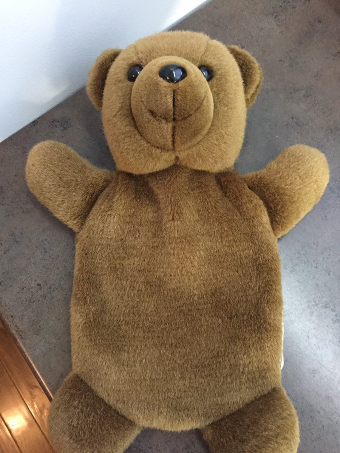 Vintage Hot Water Bottle Soft Teddy Bear Cover Bottle Etsy
