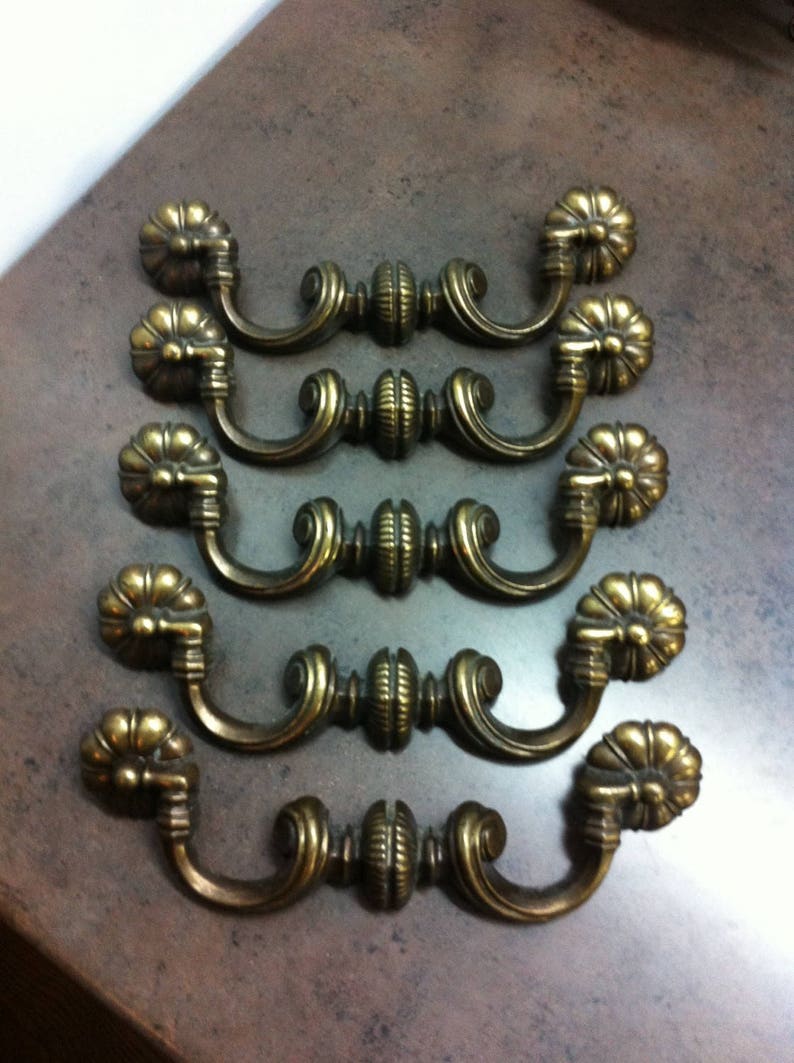 Furniture Hardware Reno Gift Drawer Handles Vintage Brass Handles 5 Large Door Pulls