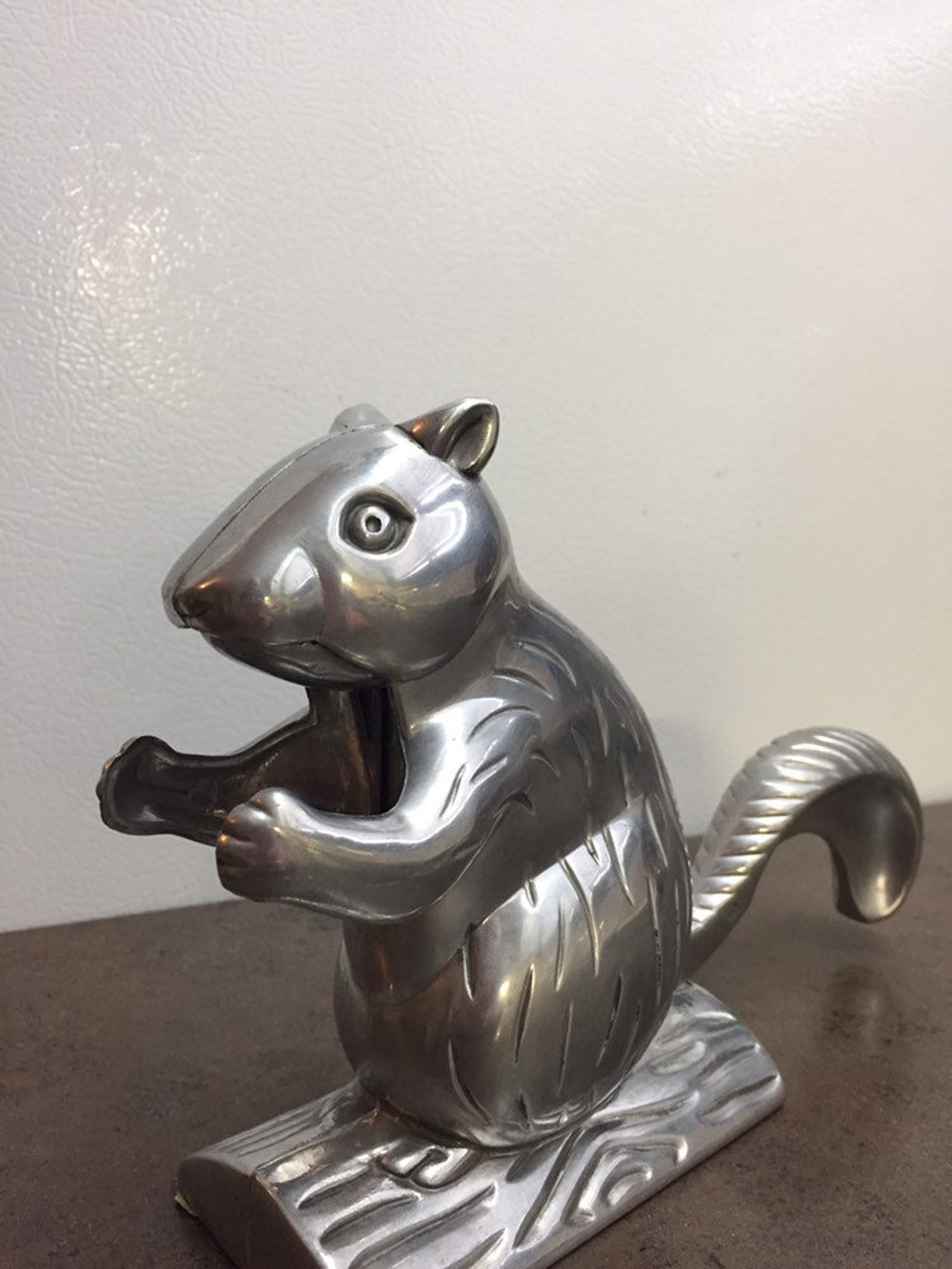 Vintage Squirrel Nut Cracker Cast Aluminum Squirrel Walnut Etsy