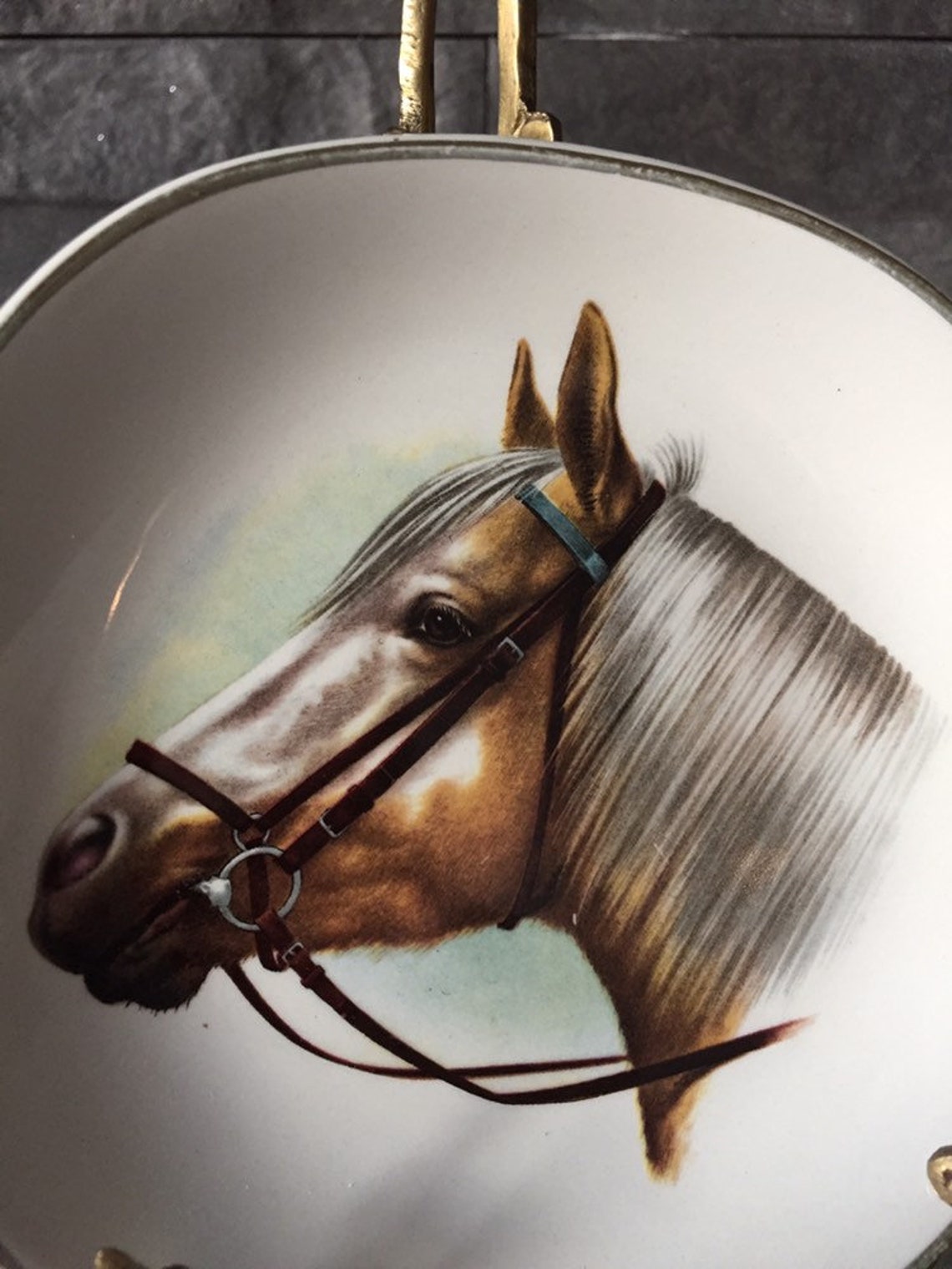 Vintage Horse Plate Weatherby Hawley England Pin Dish Etsy