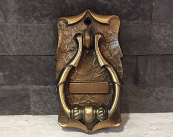 Vintage Amerock Door Knocker - Carriage House Collection - Antique Brass Tone - Decorative Door Accent - House Warming Gift