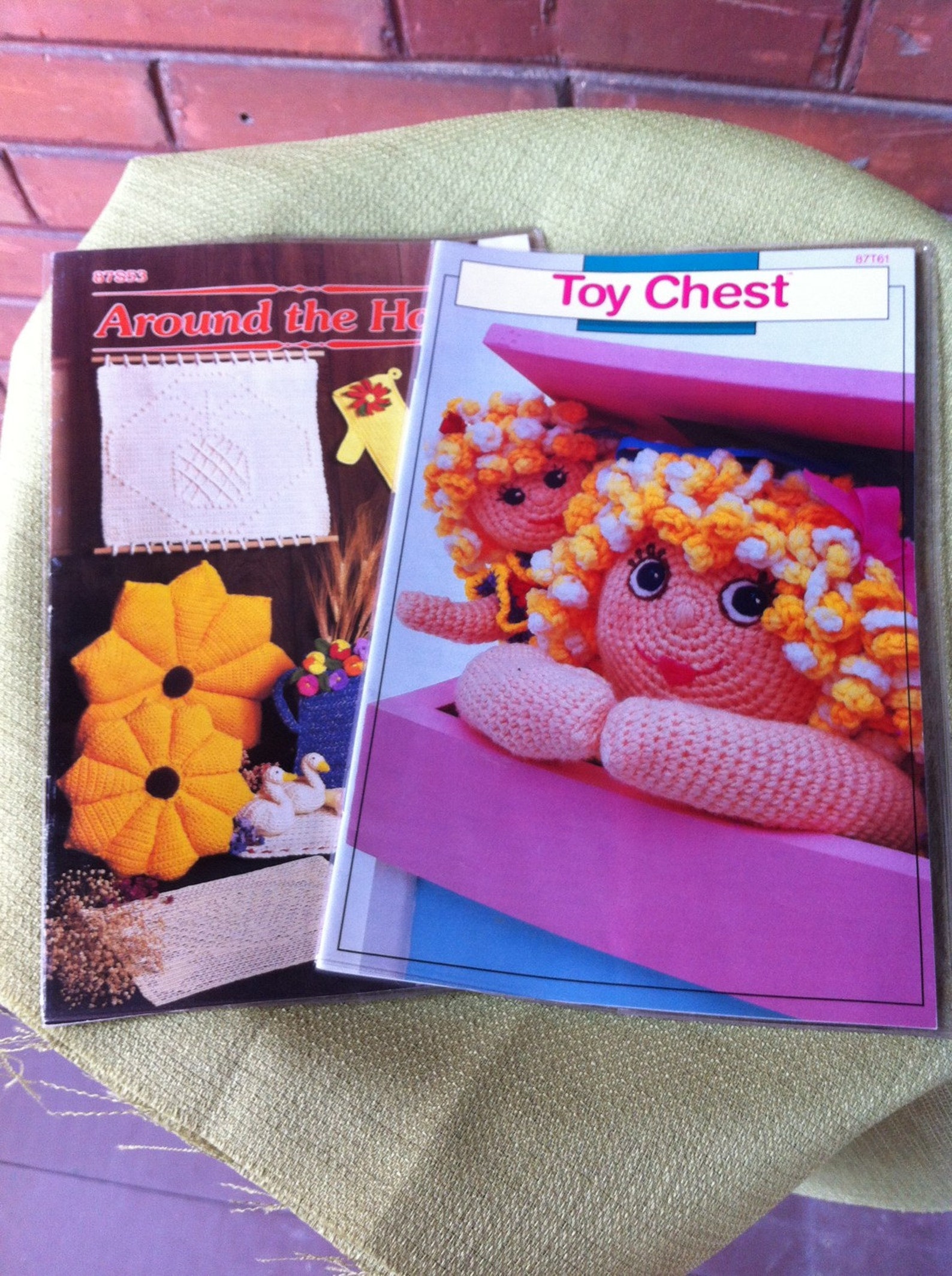 Vintage Crochet Books Two Pattern Books Toy Chest Around Etsy