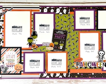 I Love Halloween - Scary Squad - Halloween Layout - DIY 2-Page 12x12 PRECUT Layout Kit