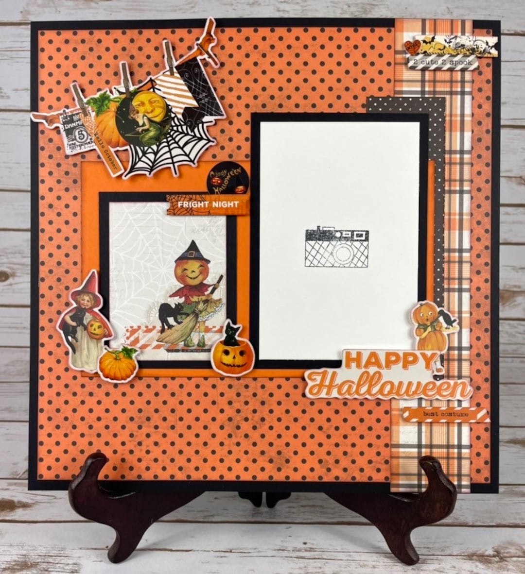 Fright Night - Halloween Layout - DIY 1-page 12x12 PRECUT Layout Kit - Etsy