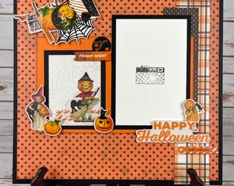 Fright Night - Halloween Layout - DIY 1-Page 12x12 PRECUT Layout Kit