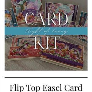 G45 - Flight of Fancy - Jeu de cartes chevalet à rabat éblouissant - Kit DIY de 6 cartes et enveloppes décorées
