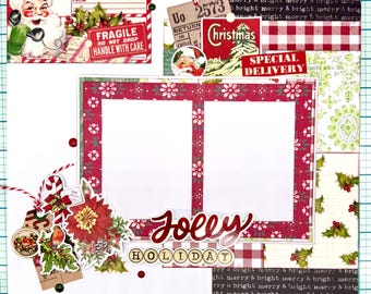 Dear Santa - Jolly Holiday - Christmas Layout - DIY 1-Page 12x12 PRECUT Layout Kit