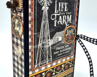Farmhouse - Journal Style Mini Album DIY PRECUT Kit – Life on the Farm - Graphic 45