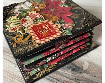 Warm Wishes - Holiday ATC Mini Album -DIY Graphic 45 Christmas Album Kit