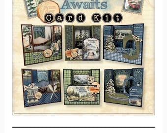 G45 - Adventure Awaits - DIY Bridge Fold Card Set - Graphic 45 Card Kit