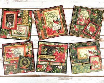 Warm Wishes - PRECUT Christmas Gift Card Holder Cards - 6-Card or 3-Card OPTIONS -DIY Card and Envelope Set