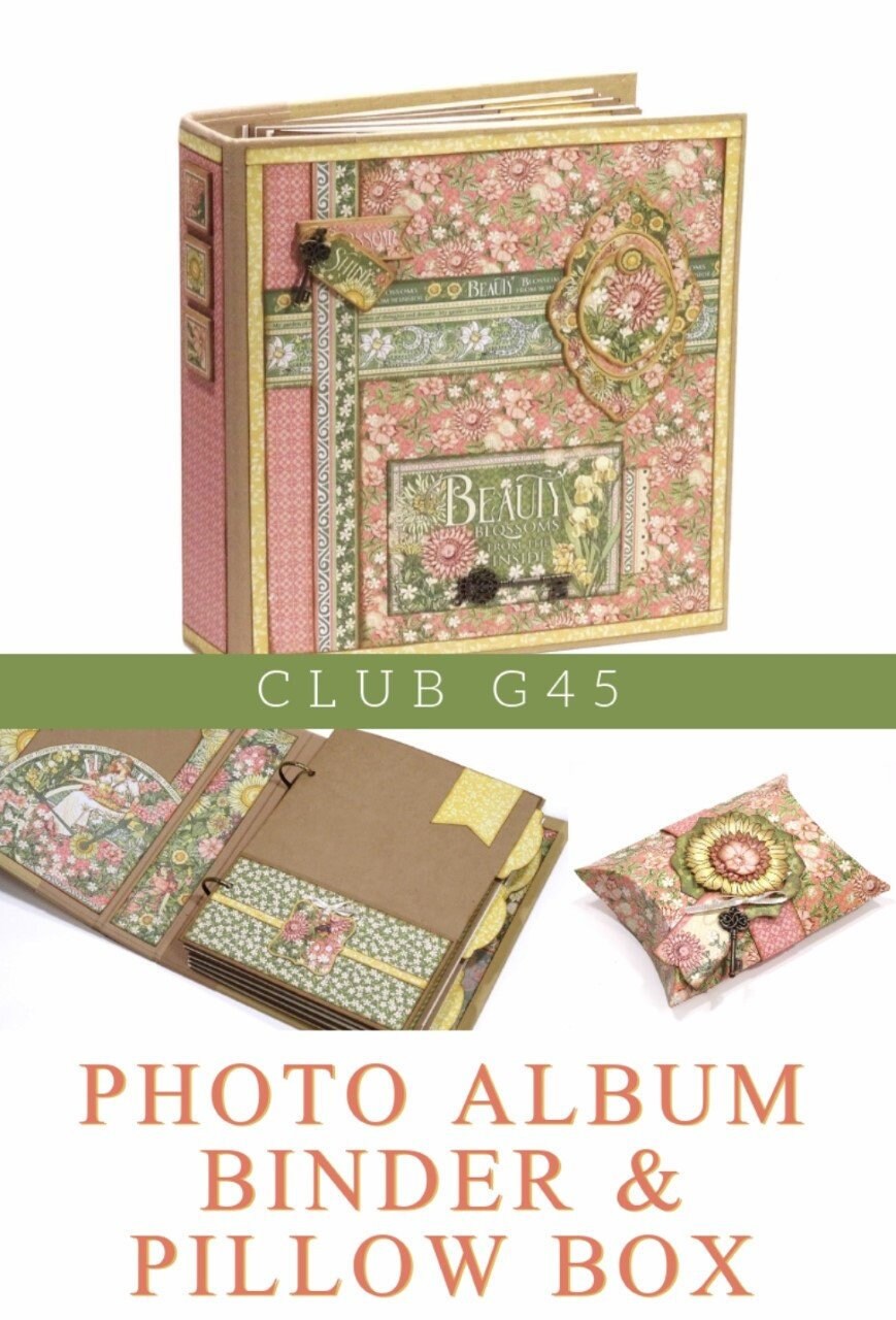 8x8 garden kit on Graphic 45 Garden Goddess Mixed Media 8x8 Album Pillow Box Etsy