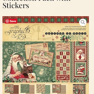 Lot de 12 x 12 lettres G45 Lettres au Père Noël - Graphique 45