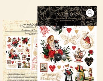 G45 Curiouser & Curiouser Rub-On Transfer Set - Graphic 45