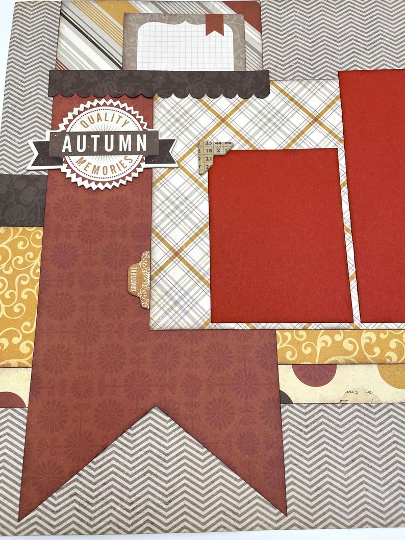 Autumn Kit - Pre-cut 2-page 12x12 Scrapbook Page DIY Kit - Etsy