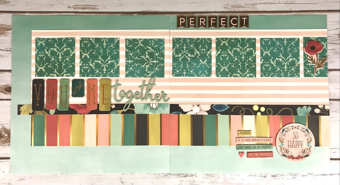 You and Me Together - DIY 12x12 Scrapbook Layout Kit - Etsy