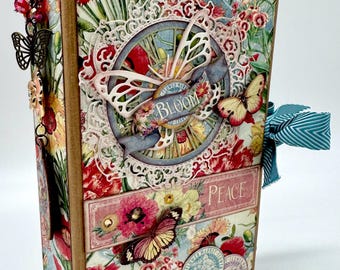 Flower Market - PRECUT- Traveler's Notebook Journal Mini Album - Graphic 45 DIY 2026 Kit