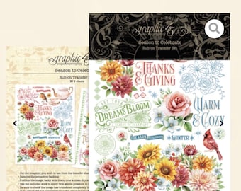 Season to Celebrate - Graphic 45 - Rub-On Transfer Set