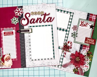Dear Santa - Special Delivery - Christmas Layout - DIY 2-Page 12x12 PRECUT Layout Kit