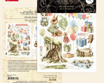 Hip Hip Hooray - Graphic 45 - Rub on Transfer Set