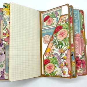 Flower Market Joyful Blooms PRECUT DIY Traveler's Notebook Journal Mini