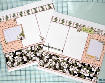 Magnolia Lane - You Are Loved - Pre-cut 2-Page 12x12 Scrapbook Layout DIY Kit - Pink