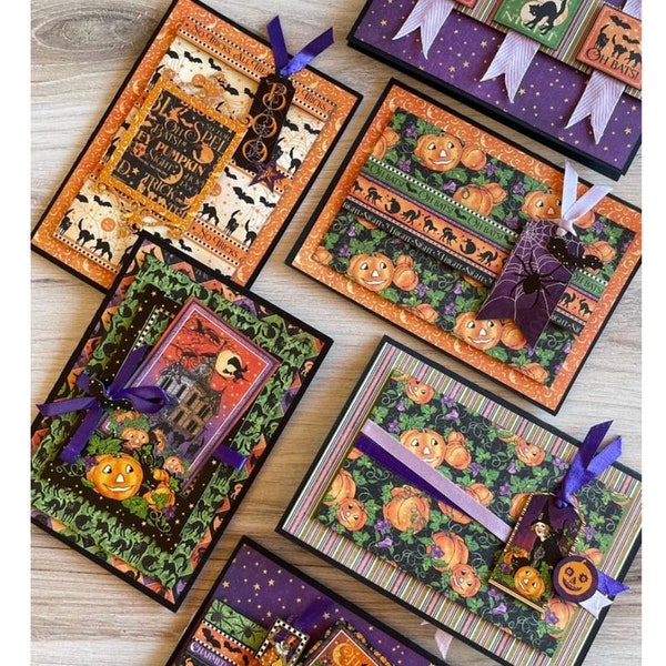 Charmed - Halloween Pop-Up Card Set - Graphic 45 - DIY Pop-Up Card Set - DIY Class Kit