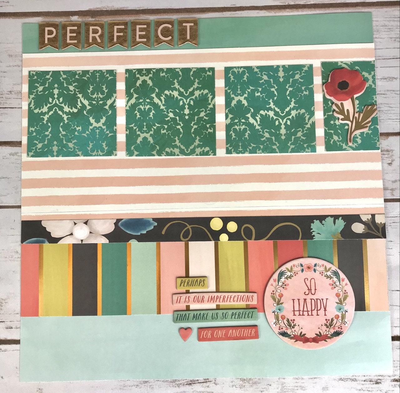 You and Me Together - DIY 12x12 Scrapbook Layout Kit - Etsy
