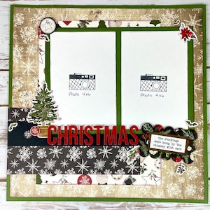 Christmas - Carta Bella Christmas Layout - DIY 1-Page 12x12 PRECUT Layout Kit