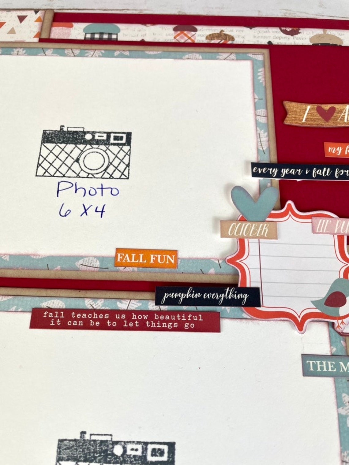 I Love Autumn Forever Fall Layout DIY 1-page 12x12 PRECUT - Etsy