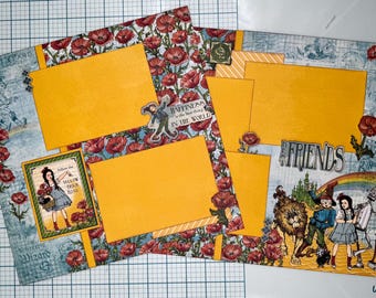 Wonder of Oz - Best Friends  - Pre-cut 2-Page 12x12 Scrapbook Layout DIY Kit