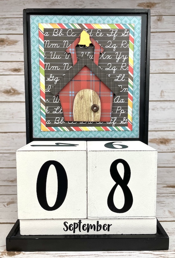 September Schoolhouse for Block Calendar / Countdown Calendar DIY Interchangeable Monthly Kit Home Decor - Etsy september-schoolhouse-for-block-calendar-countdown-calendar-diy-interchangeable-monthly-kit-home-decor-etsy