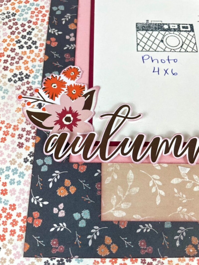 Autumn Forever Fall Layout DIY 1-page 12x12 PRECUT Layout - Etsy