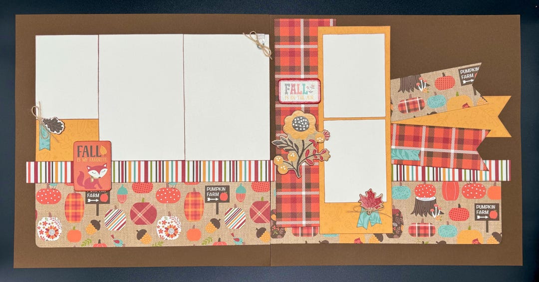 Autumn Scrapbook Page Kit: 12x12 Precut DIY - Celebrate Autumn - Fall ...