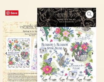 Spring is in the Air - Rub-On Transfer Set - Graphic 45