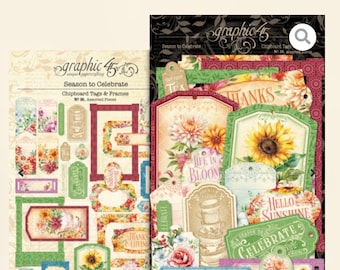 Season to Celebrate - Graphic 45 - Chipboard Tags and Frames Pack