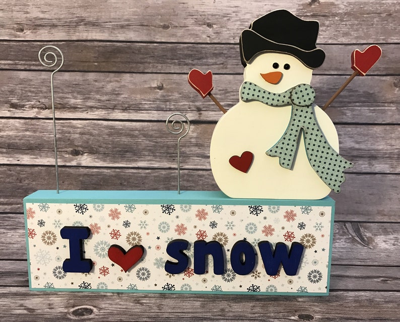 January Snowman Wood Home Decor Kit January